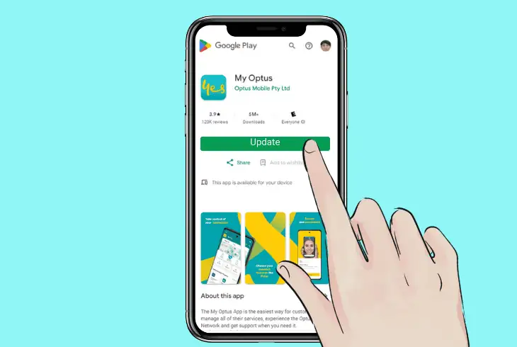 update optus app’s version