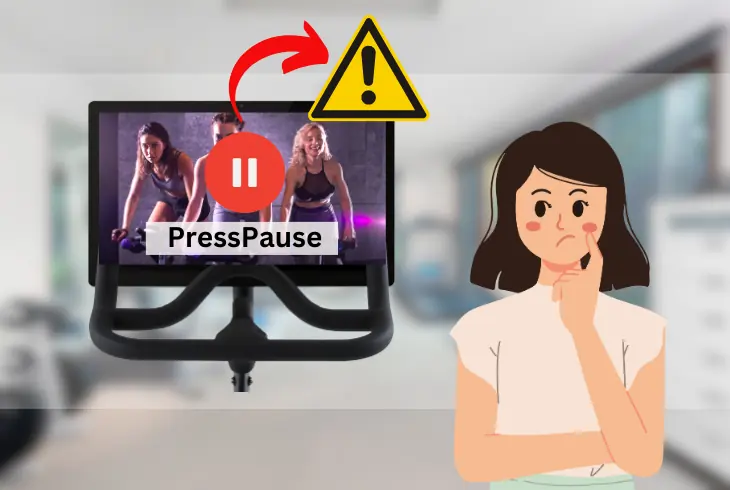 the peloton pause button not showing