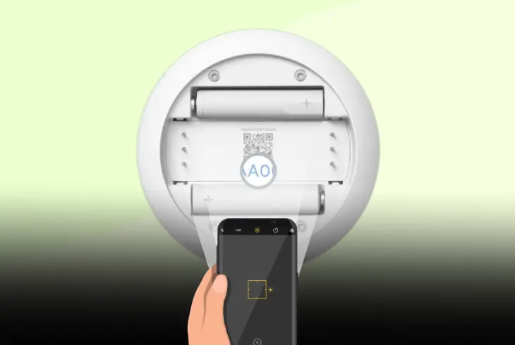 select thermostat and scan qr code