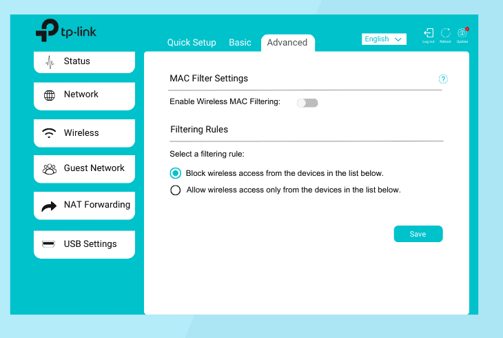 disable the router’s mac filtering