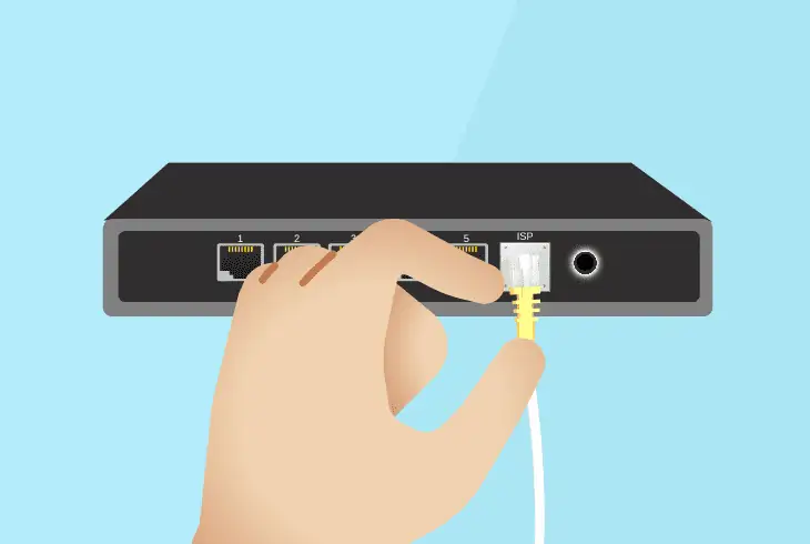 unplug the secondary router’s service