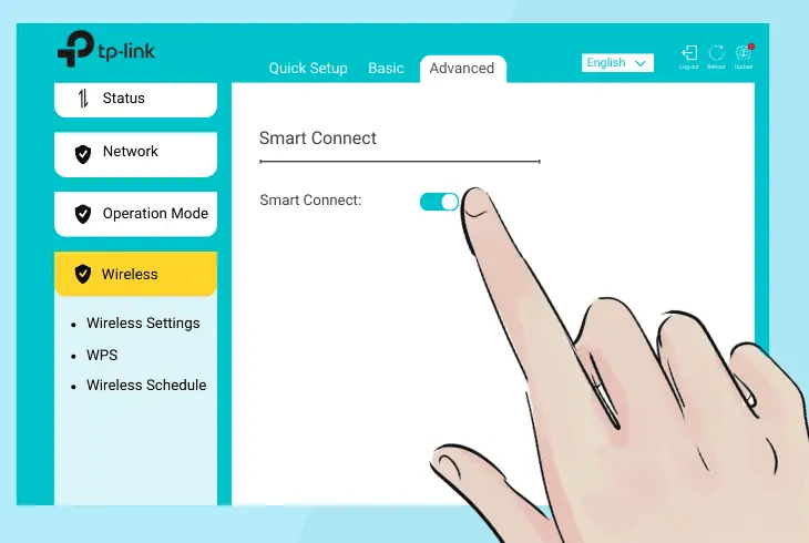 disable the router’s “smart connect”