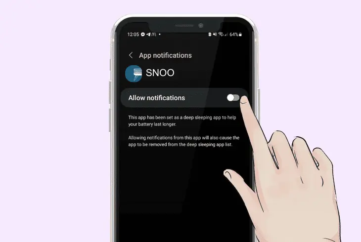 adjust the snoo app notifications