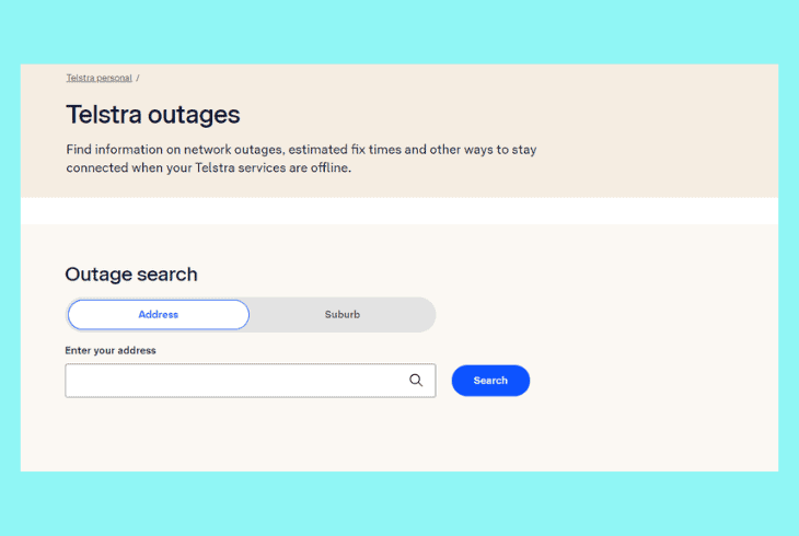 check for any telstra outages
