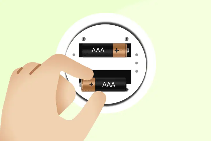 replace the thermostat’s batteries
