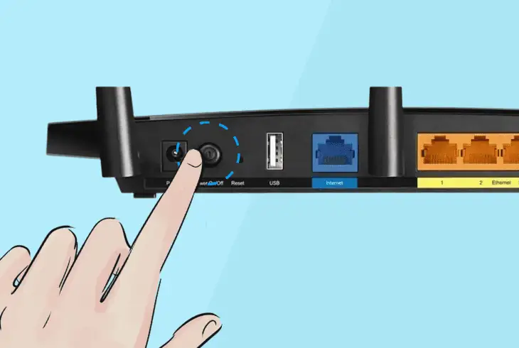 power “on” your tp-link router