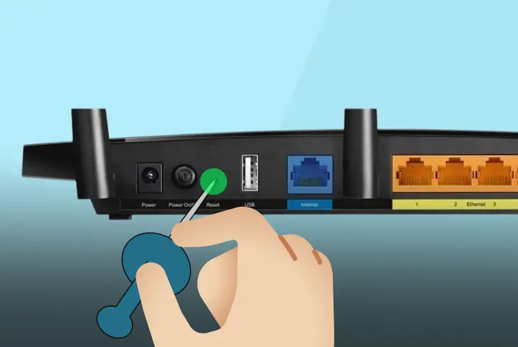 factory reset the tp-link router