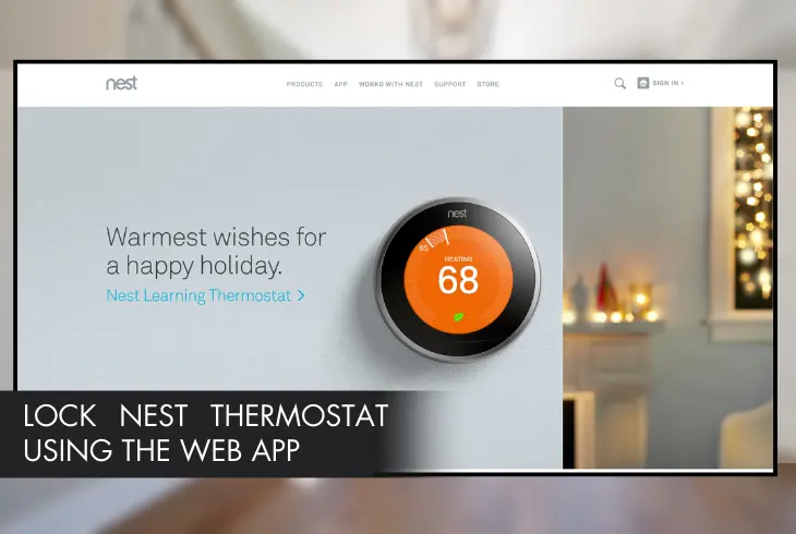 use the web app to lock your thermostat