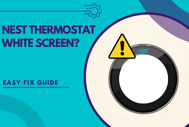 nest thermostat white screen