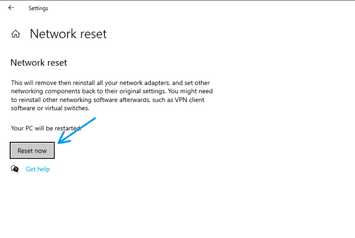 undo changes to the wi-fi settings