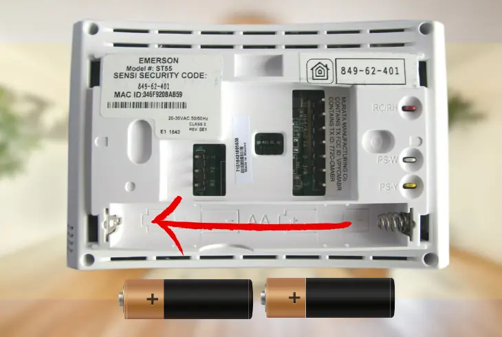 making sure the battery terminals are aligned
