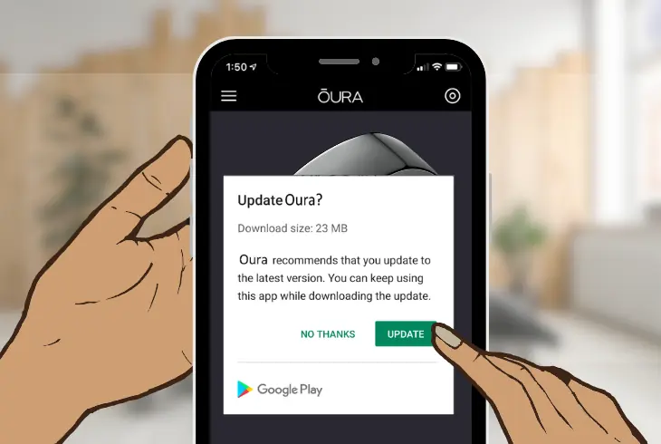 reinstalling or update the app