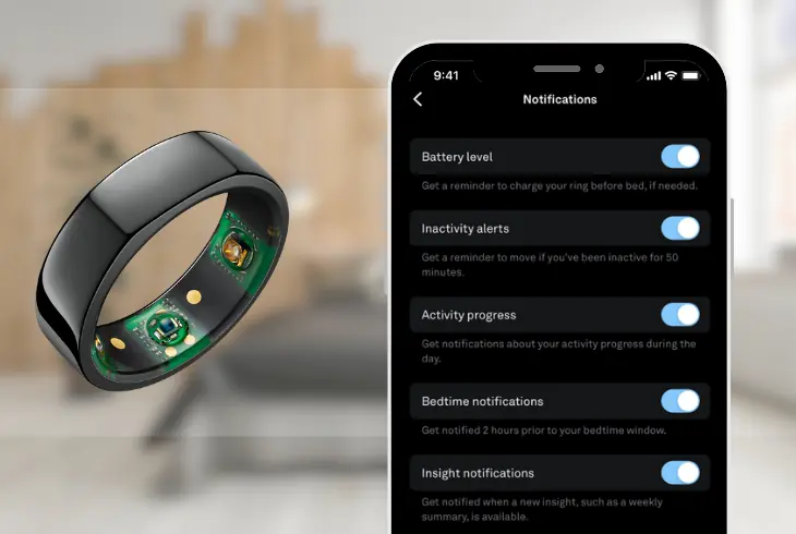 checking the oura ring app’s permissions