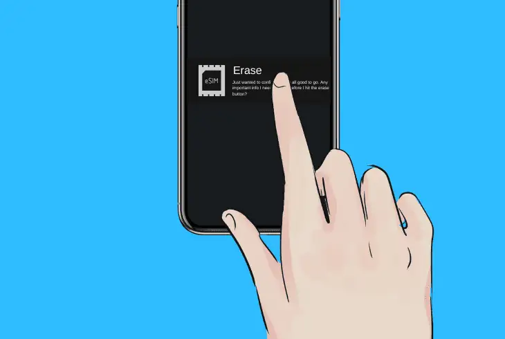 erase and activate the esim