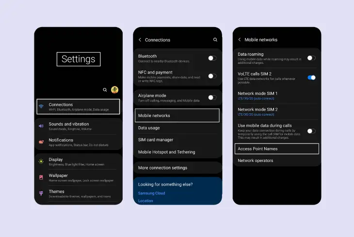 update the device’s apn settings