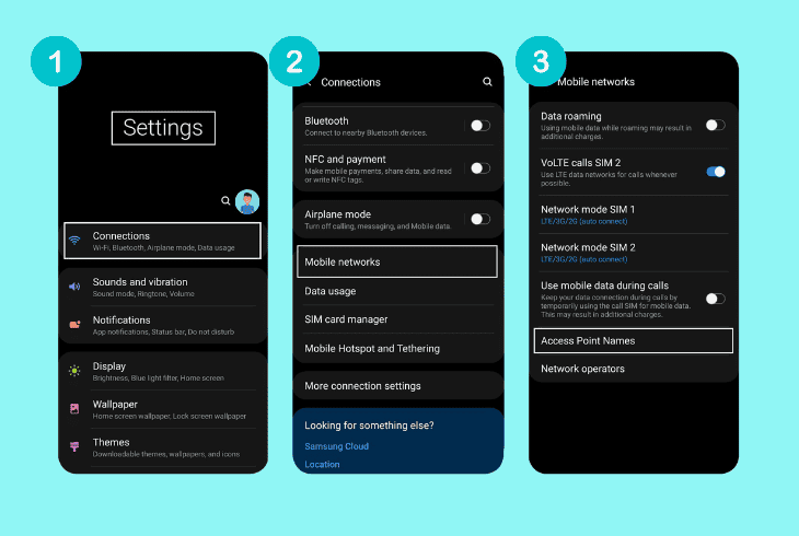 re-adjust the apn settings