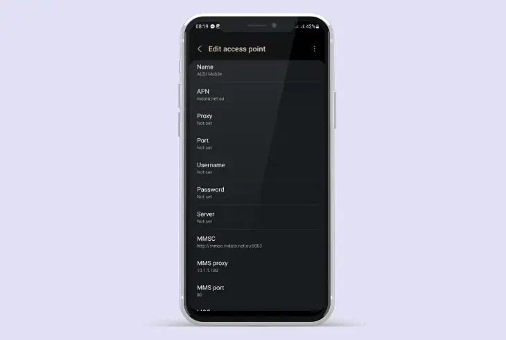 re-configure your apn settings