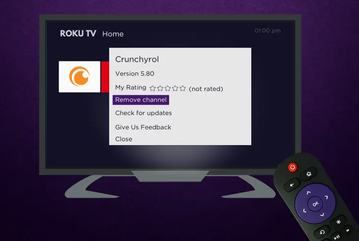reinstall crunchyroll app on roku