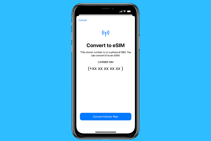 convert to esim on apple