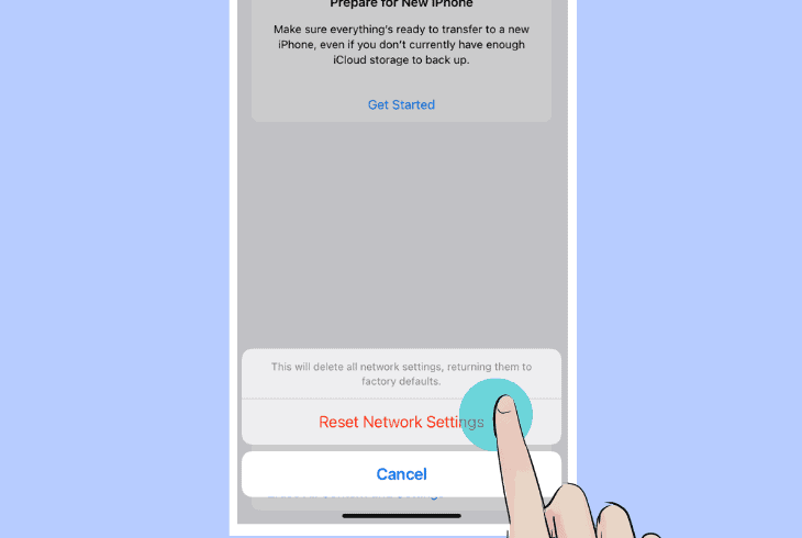how to reset network options on apple