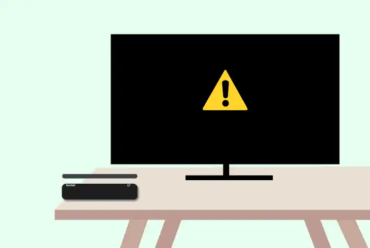 why do the foxtel screen goes black