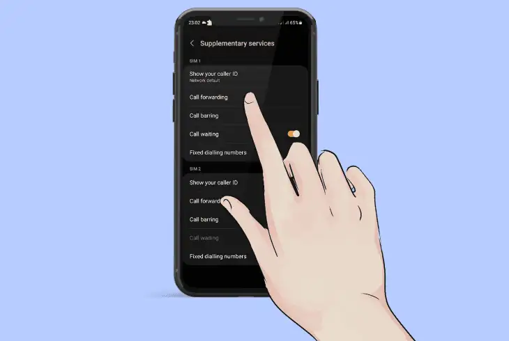 turn off “call forwarding” on android
