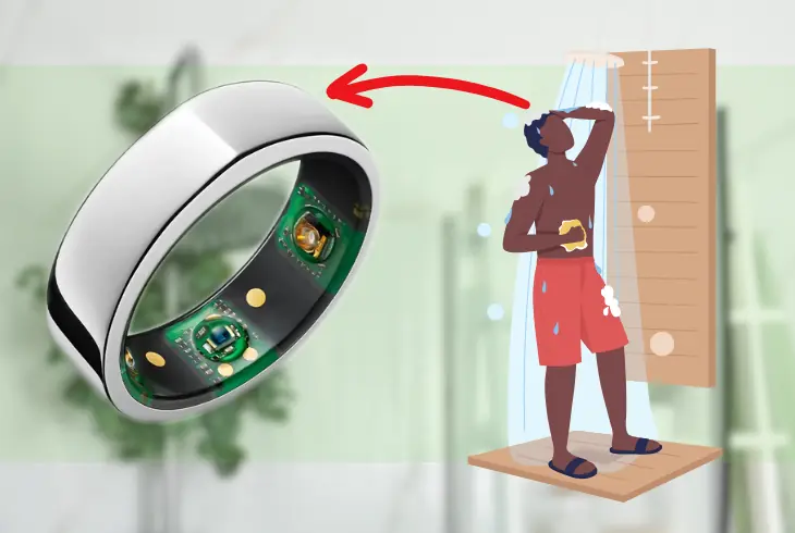 wearing oura ring while showering