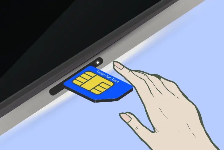 reinsert the telstra sim card