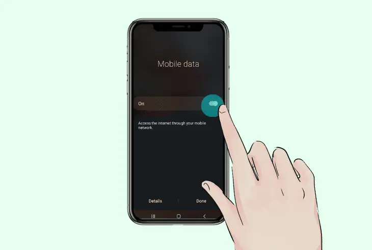 how to reconnect mobile from cellular