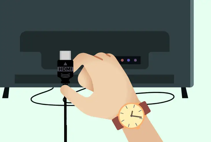 inspect the hdmi connection