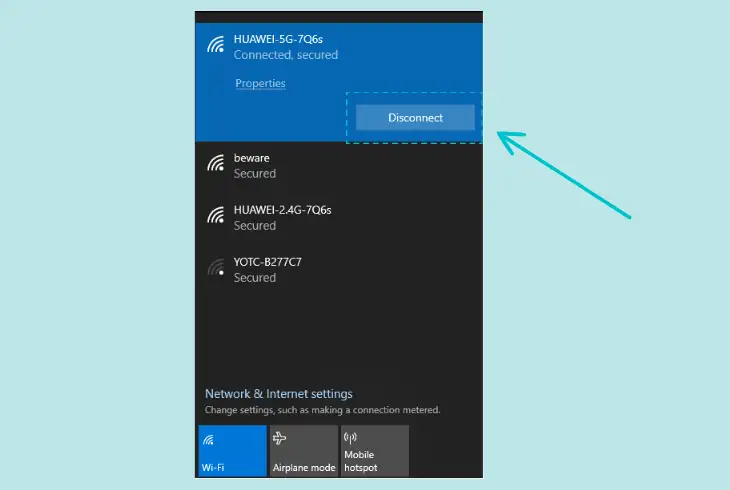 inspect the internet connection