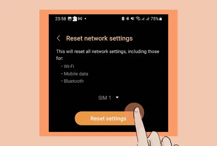 network reset an android device