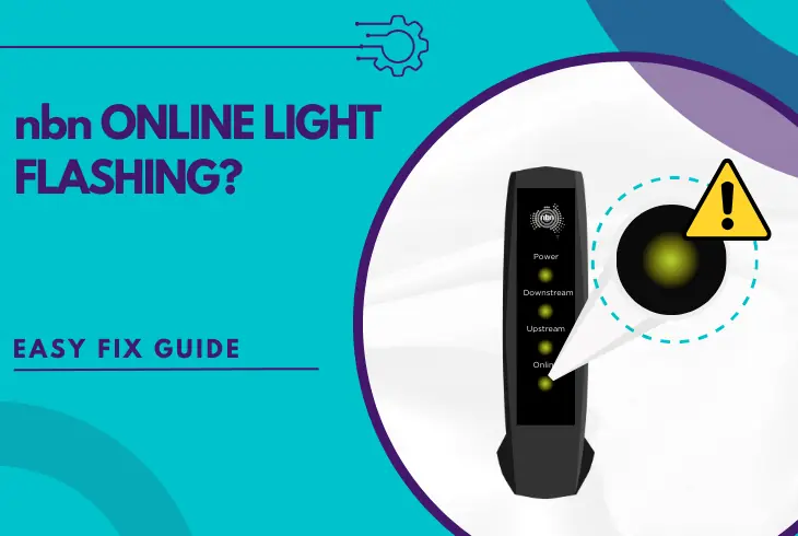 nbn online light flashing