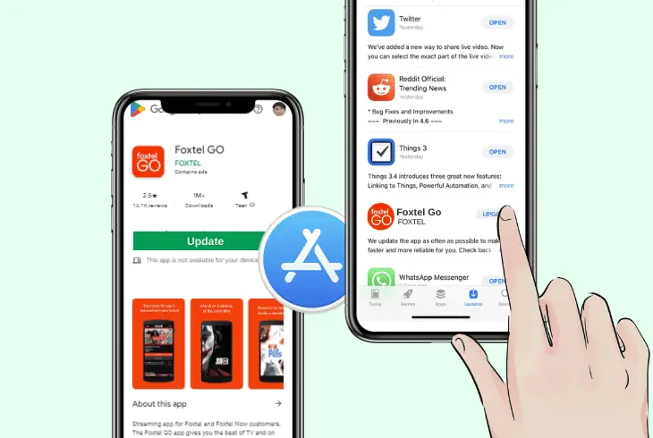 update the foxtel go application