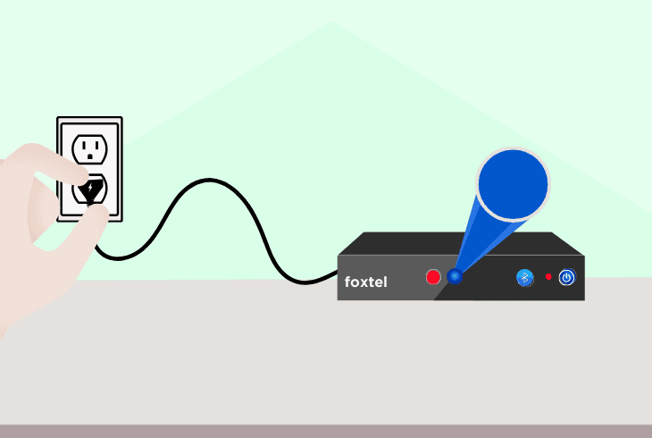 power on your foxtel iq4 box