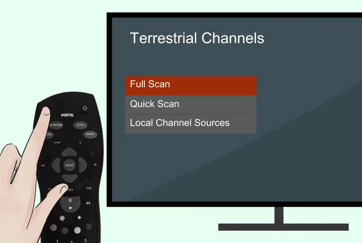 re-tune the foxtel iq5 (satellite)