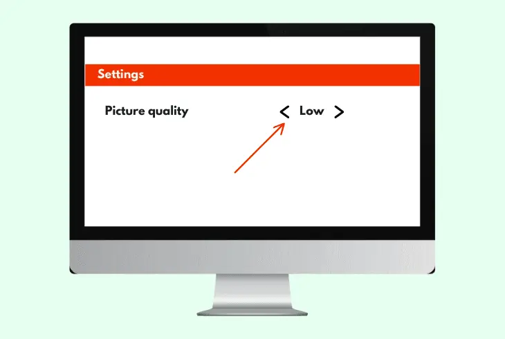 lower the foxtel picture settings