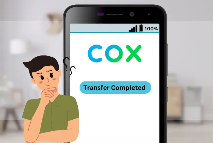 indicator that the transfer is completed