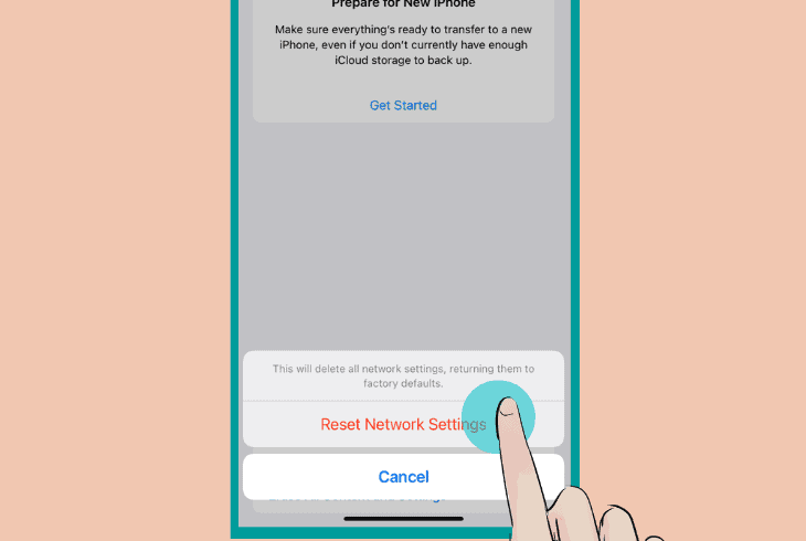 how to reset network settings on ios