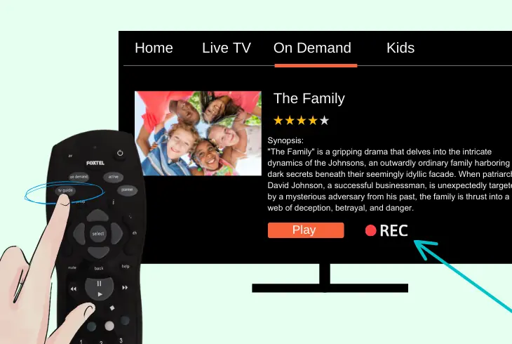 setup remote iq5 tv recording