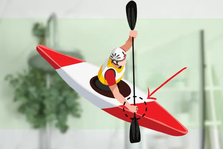 wearing oura ring while kayaking