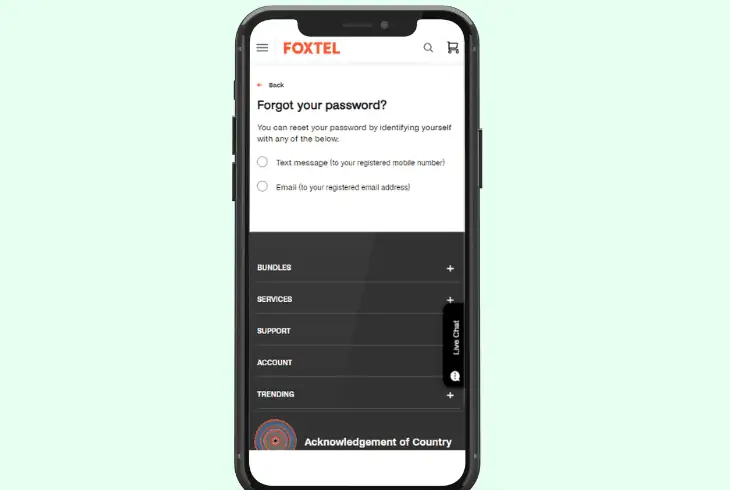 change foxtel login credentials