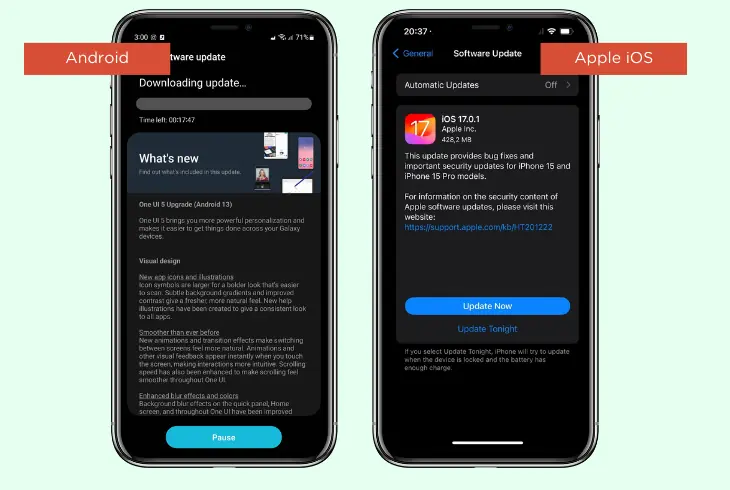 update your mobile ios android