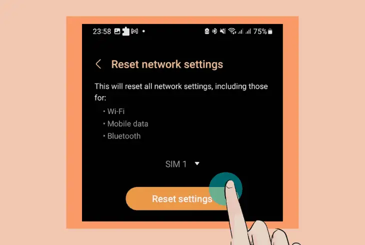 reset the device’s network settings