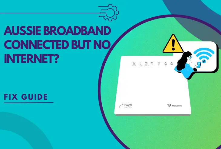 aussie broadband connected but no internet