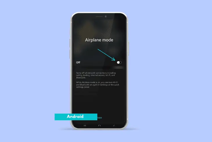 toggle airplane mode on/off