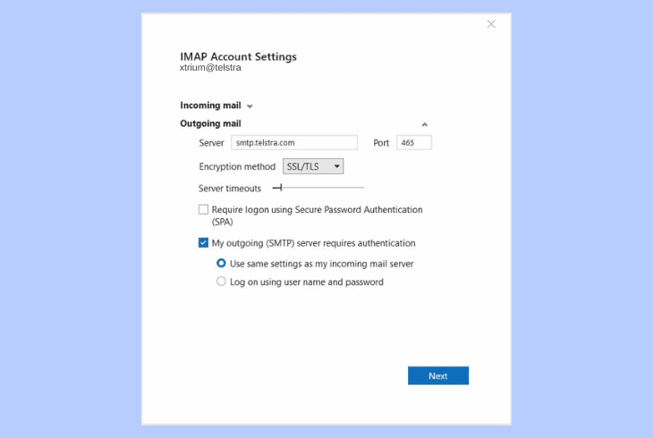 activate outgoing authentication