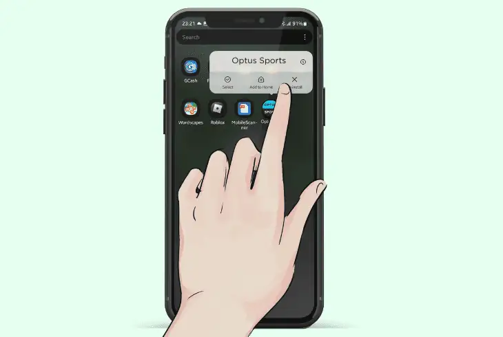 uninstall & reinstall optus sport