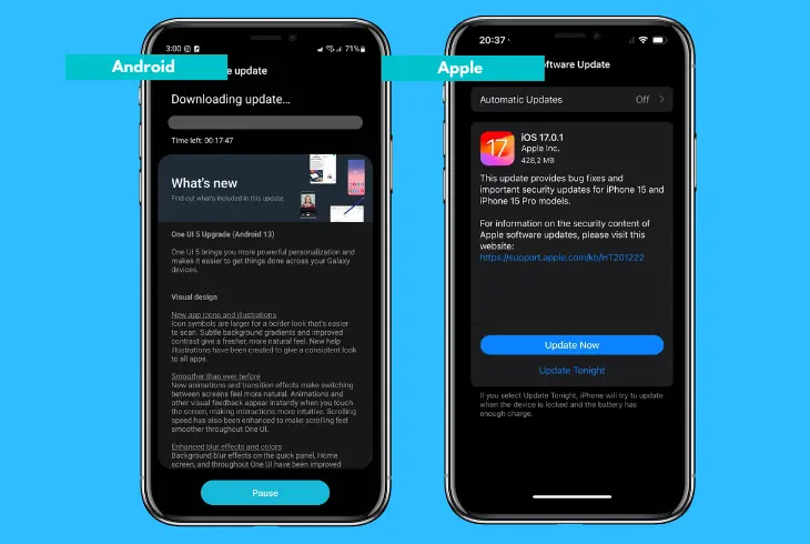 update the phone’s software