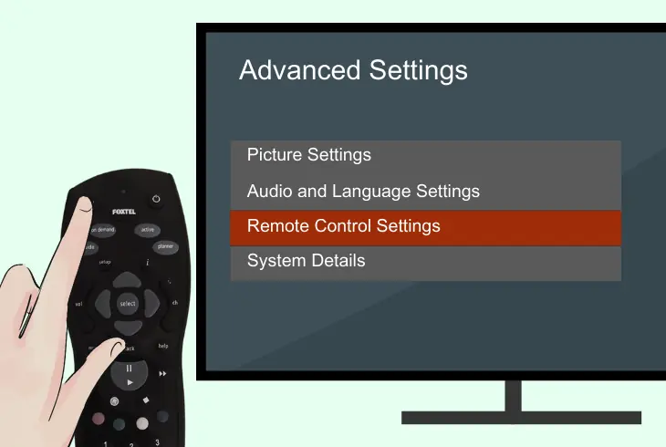 reset the foxtel remote
